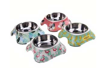 Bát ăn inox cho chó mèo BOBO Melamine Inox Bowl 3138